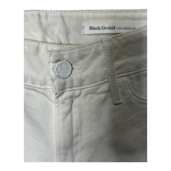 NWOT Black Orchid Mid Rise Ankle Zipper Skinny Jeans White Women's Sz 27 - Picture 5 of 10